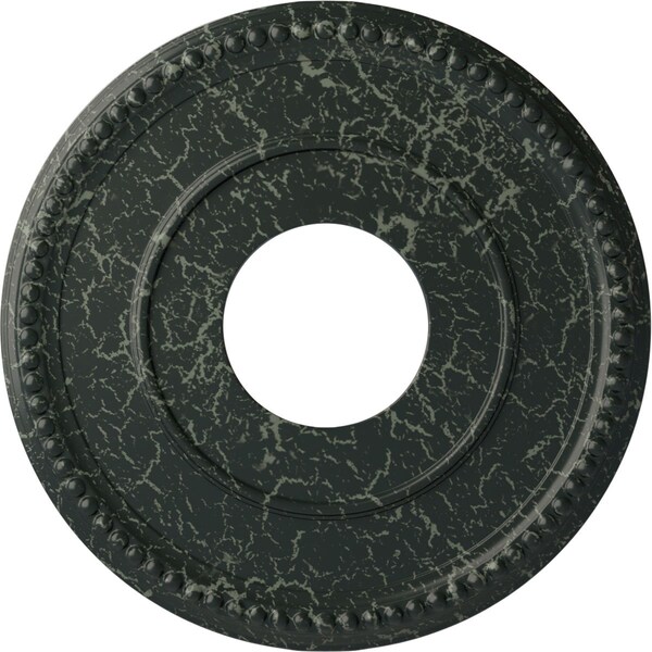 Ekena Millwork Bradford Medallion (Canopies up to 6 5/8"), 12 1/2"OD x 3 7/8"ID x 3/4"P, Painted Turtle Crackle CM12BRPTC - main